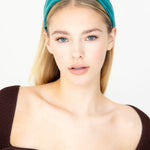 Teal Silk Headband for minimal style and comfort