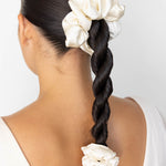 Elegant Bridal Silk Scrunchie Hair Accessory 